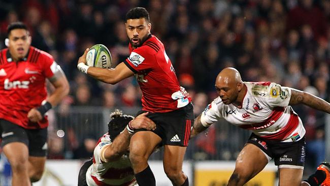 Richie Mo'unga is a young star on the wing for the Crusaders. Picture Martin Hunter/Getty Images