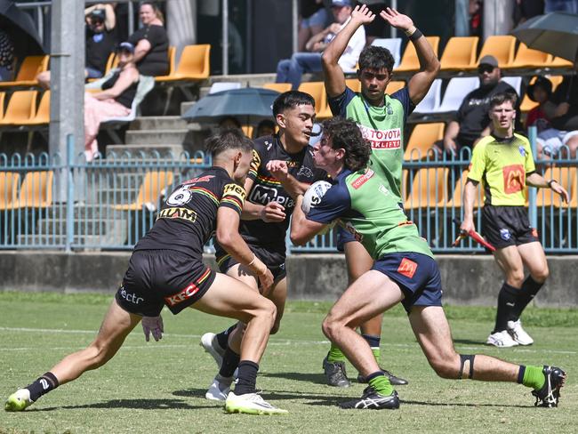 CANBERRA, AUSTRALIA, NewsWire Photos. MARCH 9, 2024: UNE Harold Matthews Cup - NSWRL Junior Reps Round Six Canberra Raiders vs Penrith Panthers at Raiders Belconnen in Canberra. Picture: NCA NewsWire / Martin Ollman