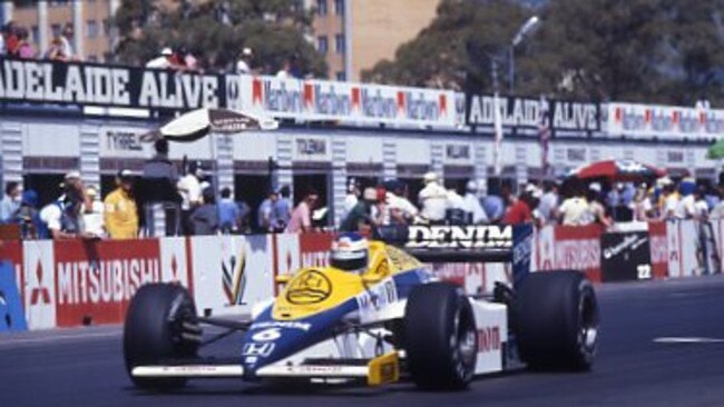 Finnish driver Keke Rosberg wins the 1985 Australian Grand Prix. Picture: Graham Tidy/Grand Prix Office