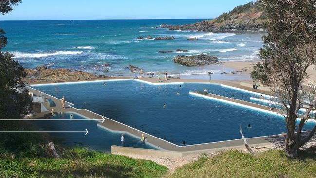 A concept design for the 50m pool planned for Port Macquarie.