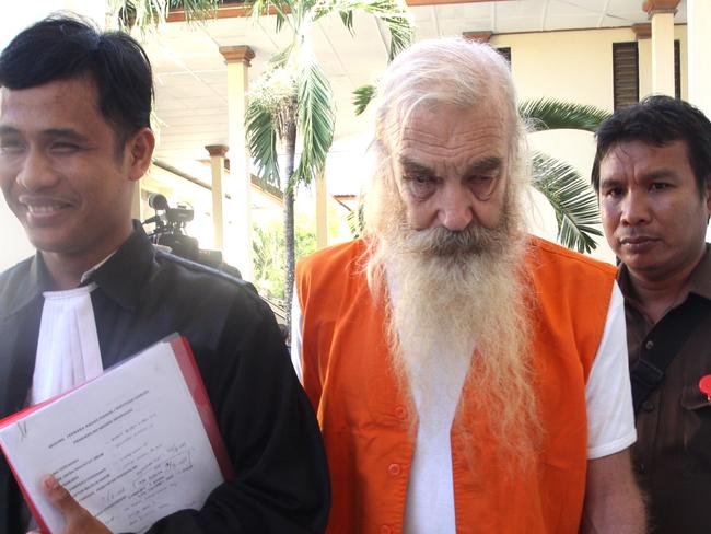 Australian Robert Ellis is serving a 15-year sentence for child sex offences in Bali. Picture: Lukman S. Bintoro