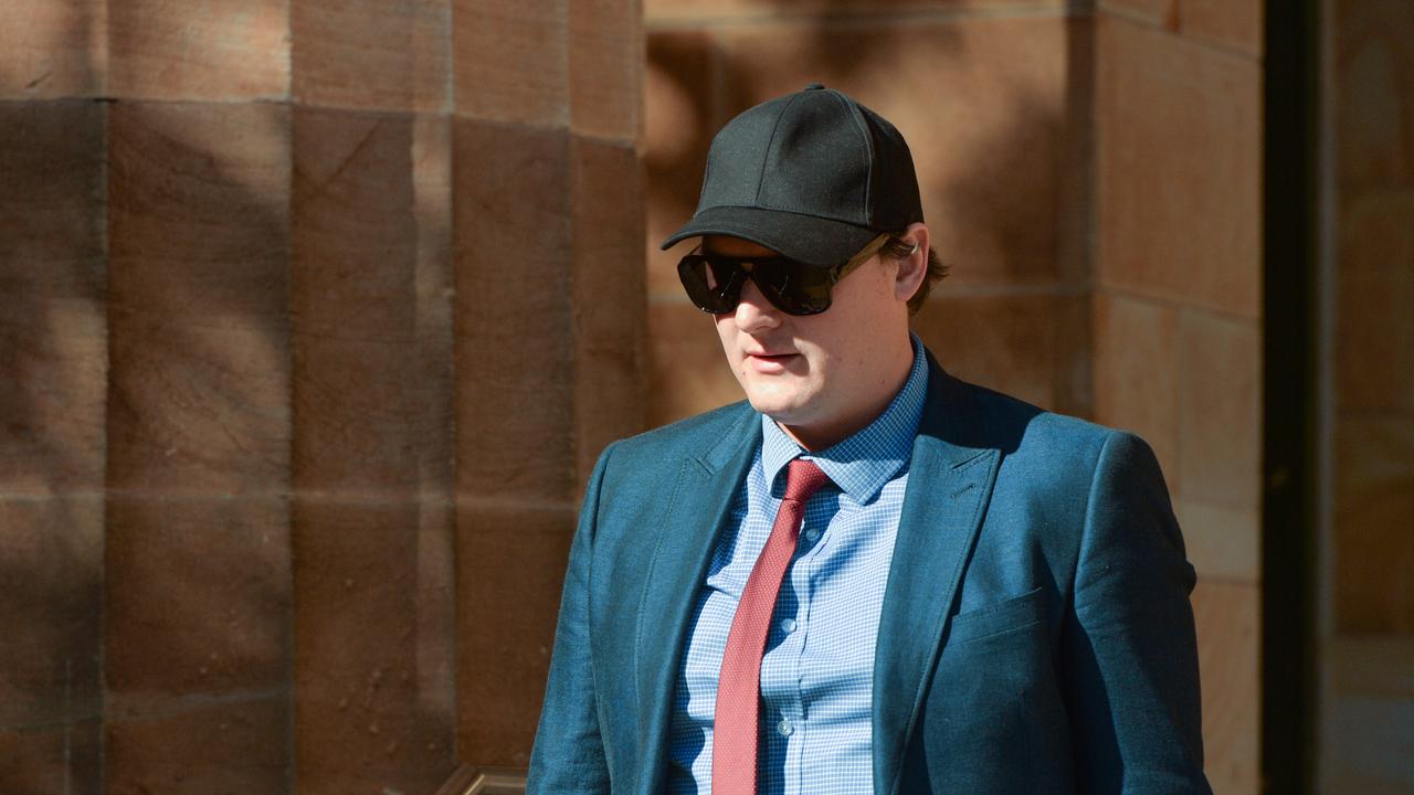 Banksia Park International High School teacher Douglas Loudon leaves the Adelaide Magistrates Court. Picture: Brenton Edwards