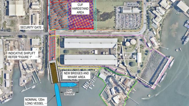 The ship-lift would take the place of the current Fearnley St public boat ramp. Picture: Supplied