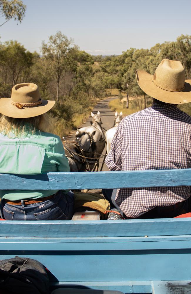 Dray riders enjoying the stunning scenery.