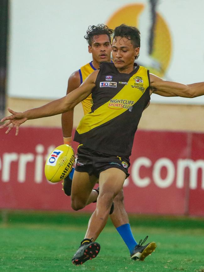 Nightcliff young gun Andy Moniz Wakefield impressed for the Allies representative team. Picture: Glenn Campbell