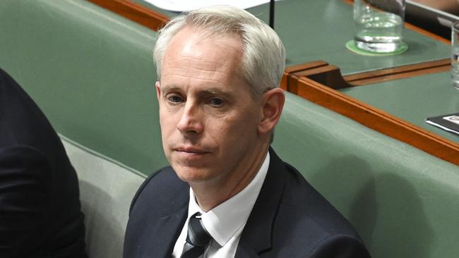 Andrew Giles in question time on Monday. Picture: NewsWire / Martin Ollman