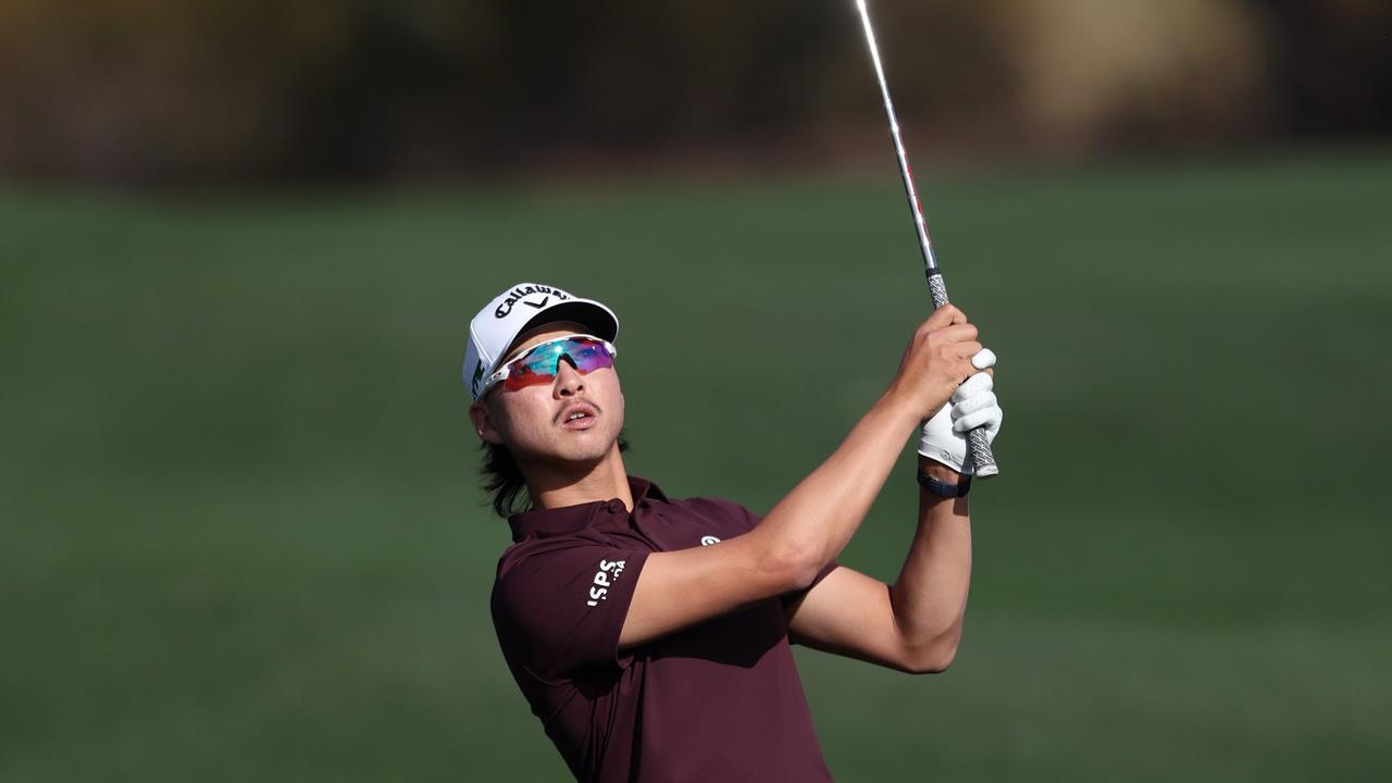 Min Woo Lee of Australia plays a shot on the second hole during the second round of the WM Phoenix Open 2025 at TPC Scottsdale on February 07, 2025 in Scottsdale, Arizona. (Photo by Andy Lyons/Getty Images)