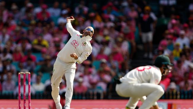 Nathan Lyon landed the breakthrough Australia desperately needed. Picture: Getty