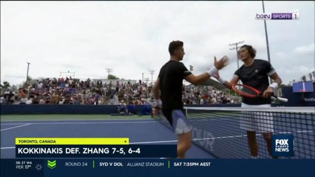 Thanasi Kokkinakis defeats Zhang in Toronto