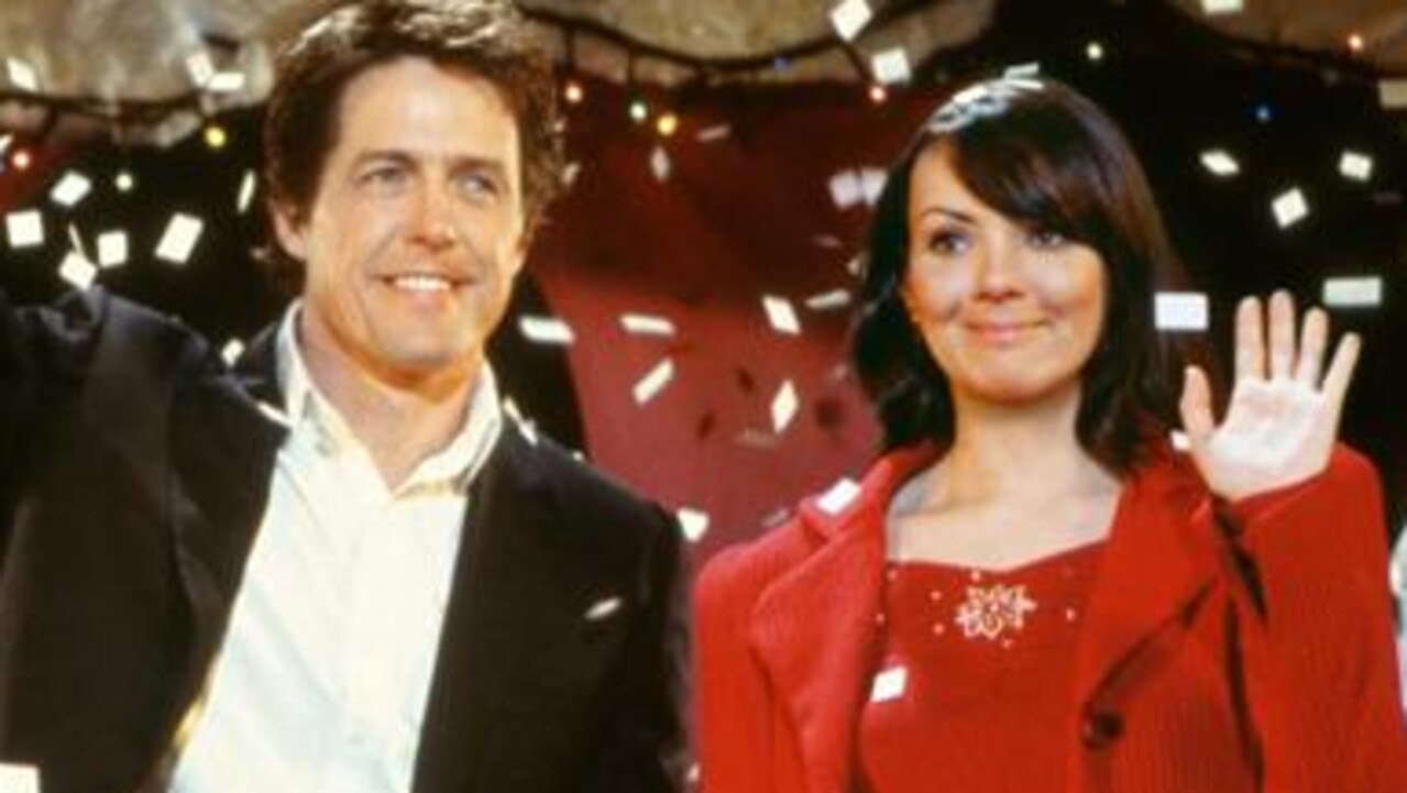 01/12/2003 PIRATE: 01/12/2003 PIRATE: Actors Hugh Grant and Martine McCutcheon in 2003 film 'Love Actually'.