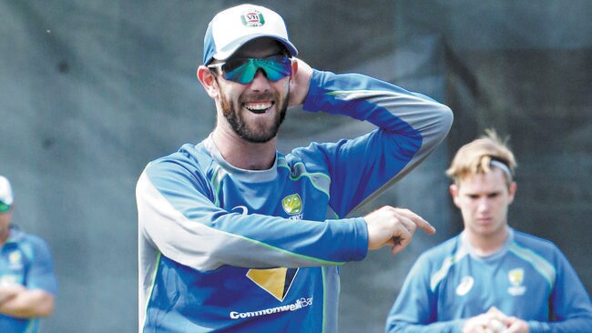 Australian cricketer Glenn Maxwell during a net session at the SCG today. Picture: Adam Taylor