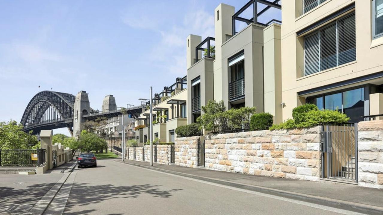 A terrace home in Walsh Bay in Sydney is listed for $3650 a week