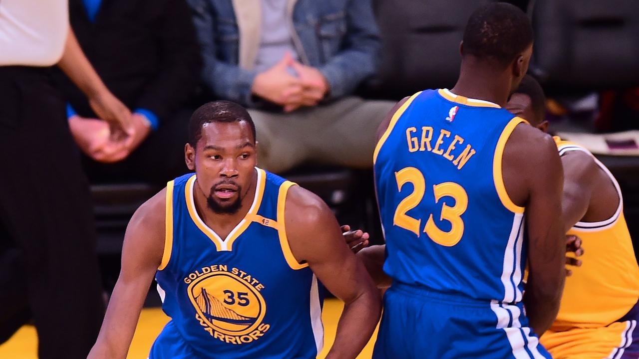 Draymond Green says he and Kevin Durant have settled their differences. (Photo by Frederic J. BROWN / AFP)