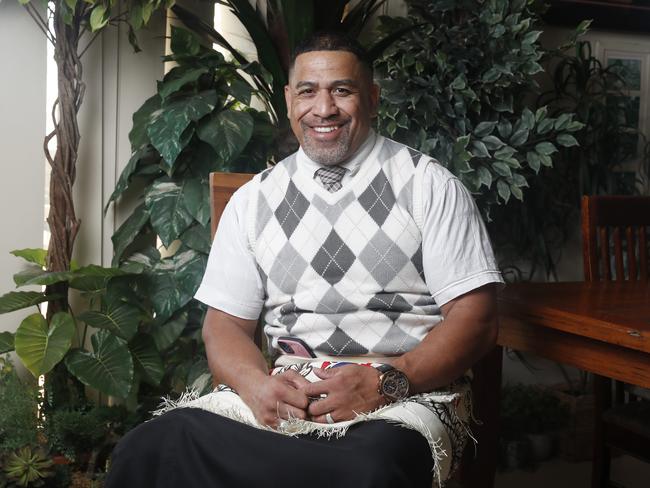 John Hopoate, pictured at his home in 2022, has pleaded not guilty to offensive behaviour in a public place. Picture: David Swift