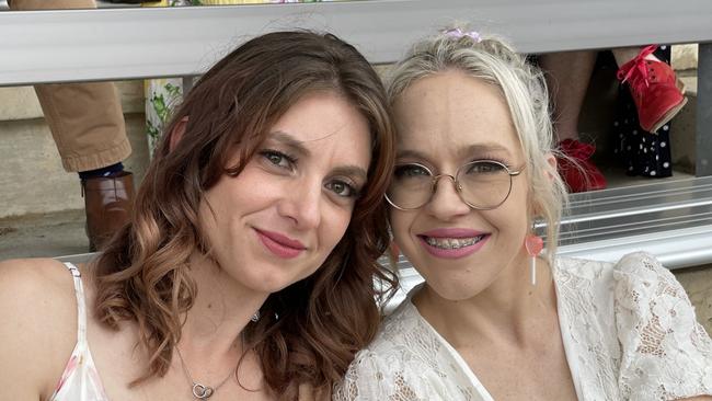 Kayla Ward and Tia Schilffe at the Gympie races on Saturday November 25, 2023.