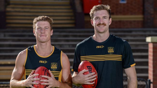 Star Glenelg recruits Lachie Hosie and Sam Durdin, Monday, February 22, 2021. Picture: Brenton Edwards