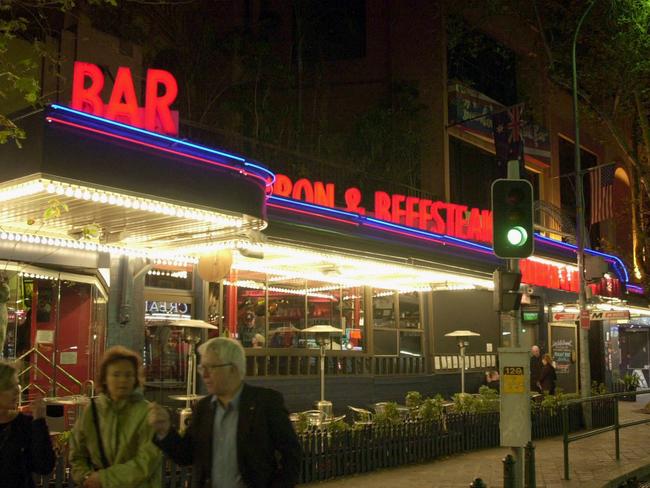 The infamous Bourbon & Beefsteak Bar & Grill at Kings Cross.