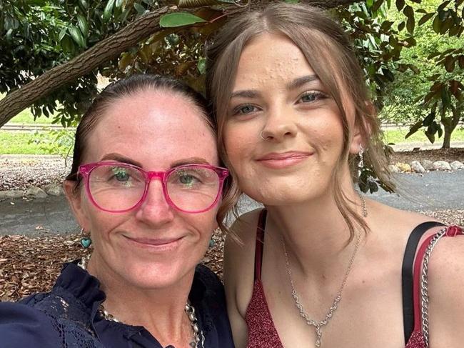 Pheobe Bishop’s mum Kylie Johnson pictured with her daughter.