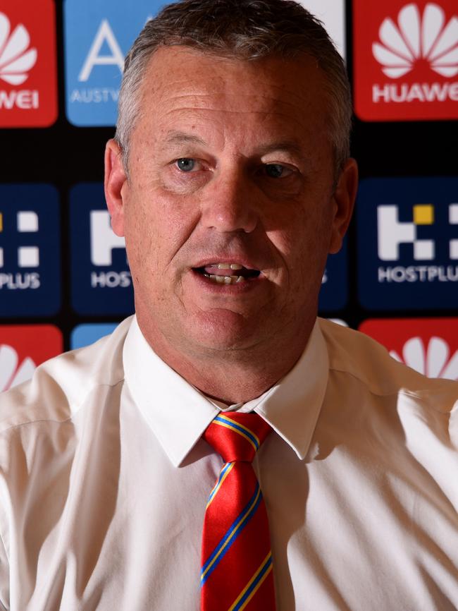 Suns CEO Mark Evansis getting tired of the Gary Ablett question. Photo: Steve Holland