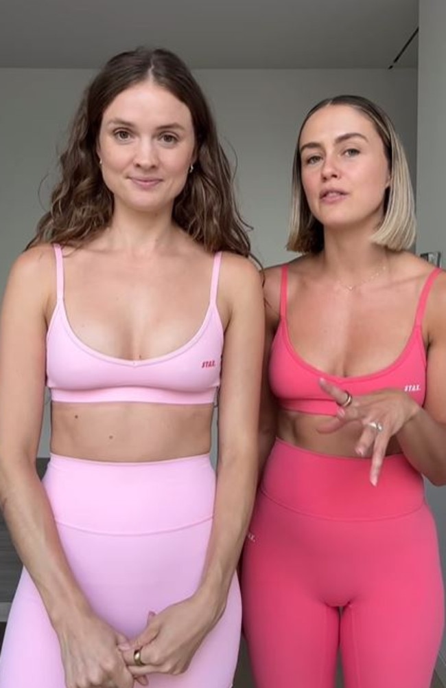 Fitness influencers Steph Claire Smith and Laura Henshaw show off their  super toned figures in skintight pink workout gear as they announce brand  deal with activewear label STAX