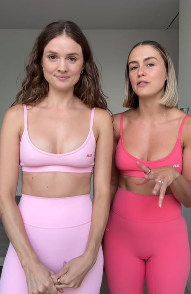 Steph Claire Smith and Laura Henshaw, the creators of Kic, have collaborated with Australian activewear brand STAX. Picture: Supplied