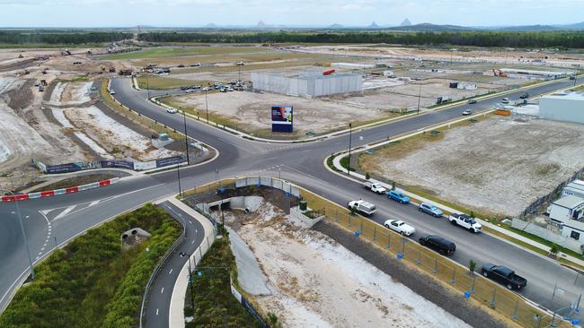 Drone photos from early 2019 of the western side of Aura near Bells Creek Arterial Road.