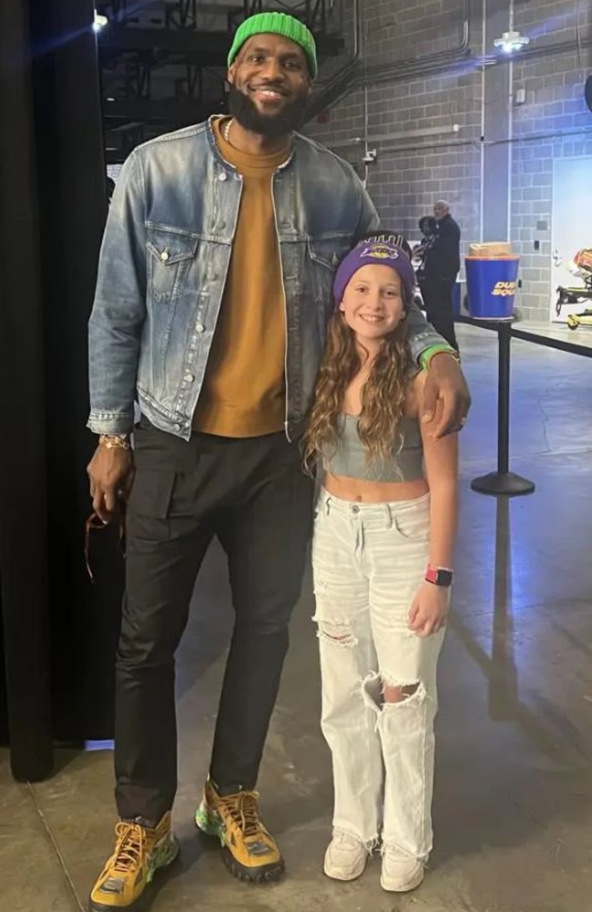 Gaia was able to snag a picture with James following the Lakers’ win.