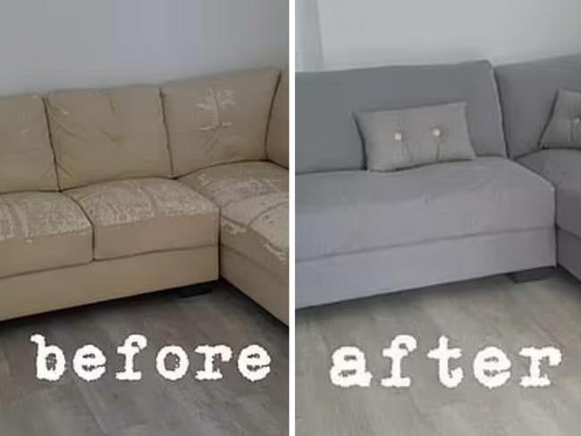 Woman’s incredible $12 sofa transformation