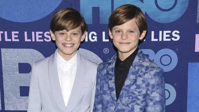 Nicholas Crovetti, left, and Cameron Crovetti attend the premiere of HBO's Big Little Lies season two in New York. Picture: Evan Agostini/AP