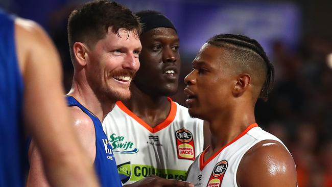 You’d be smiling like Cam Gliddon if you’d just dropped 25 points too. Picture: Getty Images