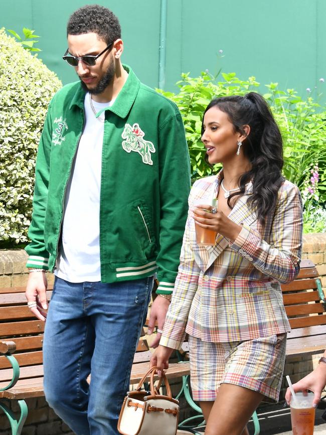 Simmons went to Wimbledon with Maya Jama. (Photo by David M. Benett/Getty Images)