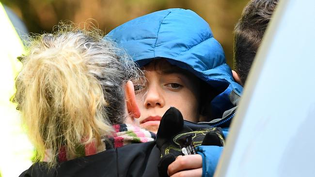 William gets a much needed hug from his mum.