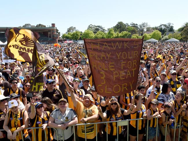 Berwick had the second most amount of Hawthorn members in the state Picture: AAP Image/Tracey Nearmy