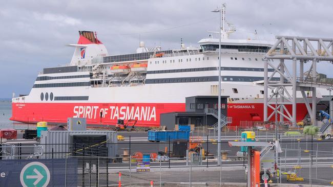 A man has died after falling overboard from the Spirit of Tasmania on Sunday night.