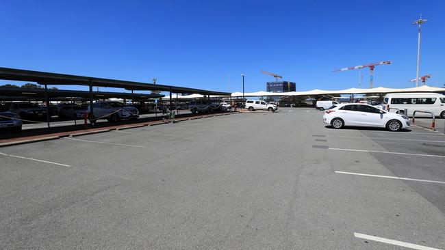 Gold Coast Airport parking during late March.