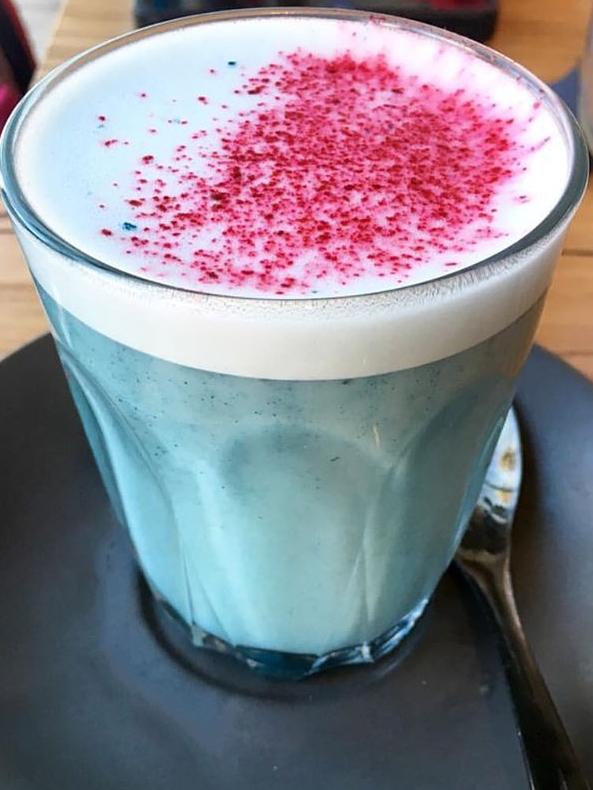 Smurf latte.