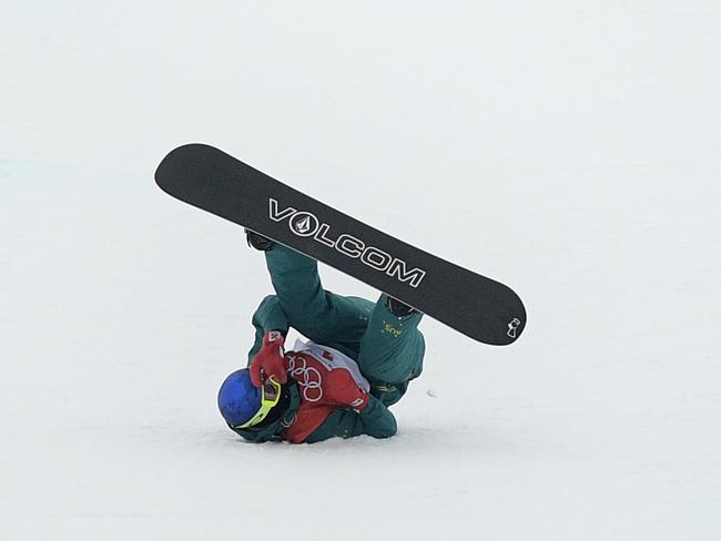 Scotty James crashed in his third run. (Photo by David Ramos/Getty Images)