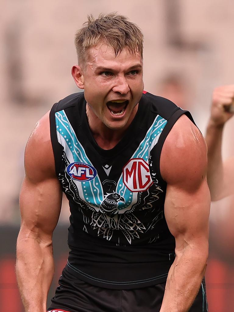 Ollie Wines says he has no intention of leaving Port Adelaide.