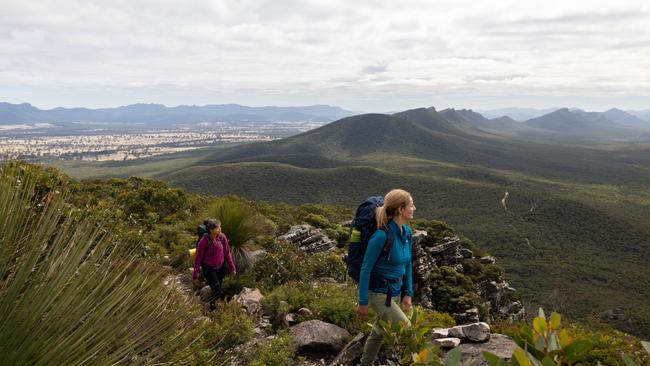 Gaze in awe at the spectacular views on the the Grampians Peaks Trail. Photo: Parks Victoria/Visit Victoria