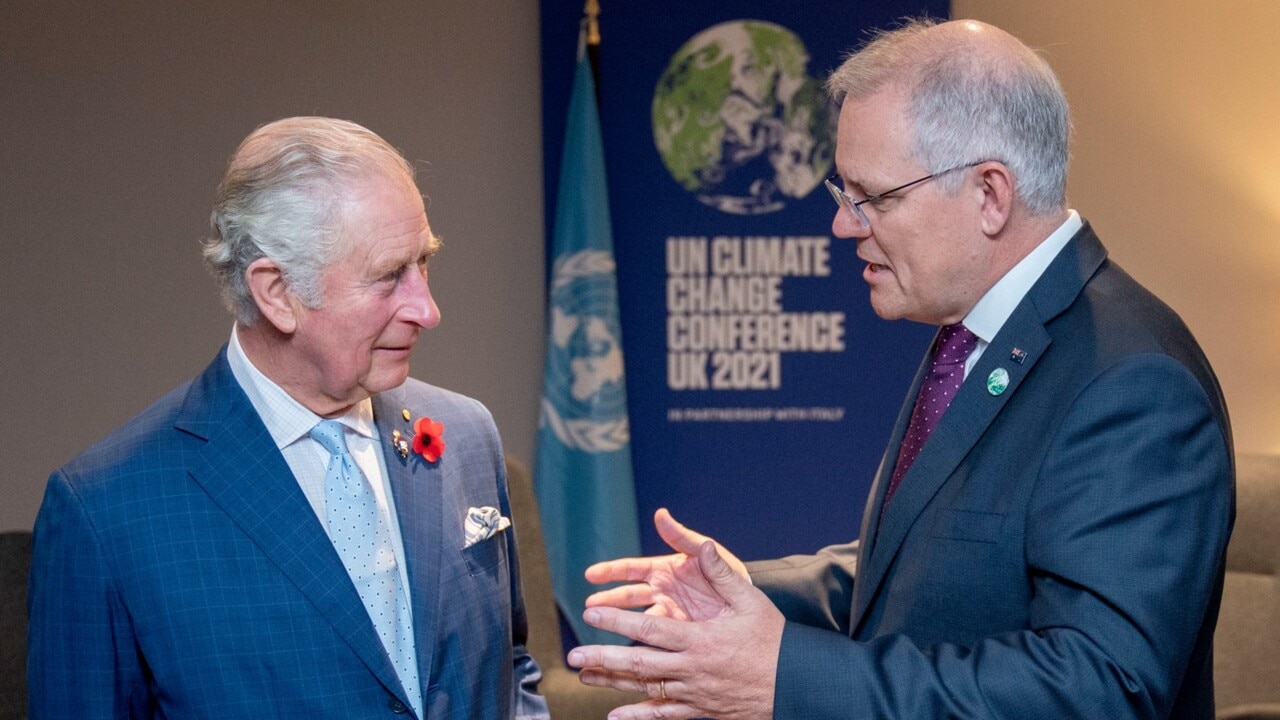 Morrison boasts net zero commitment to Prince Charles