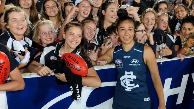 Darcy Vescio of Carlton was among a huge list of star performers who made the inaugural AFLW season great. Picture: AAP