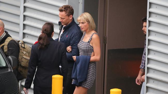 Taylor Swift & Tom Hiddleston arriving at Sydney from LA. Picture Craig Greenhill