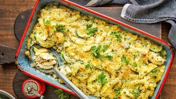 Chicken Kyiv pasta bake takes your dinner to the next level. Picture: Supplied