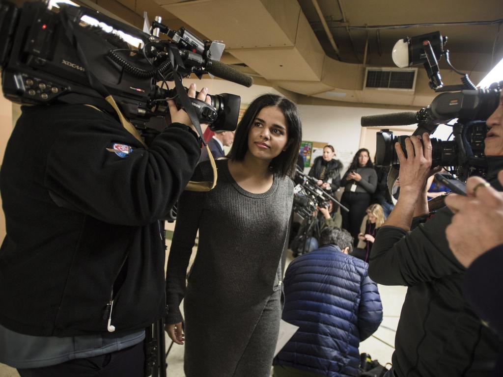 Rahaf Mohammed Alqunun ran from her family, whom she alleged was abusive and trying to force her into an arranged marriage. Picture: Tijana Martin/The Canadian Press