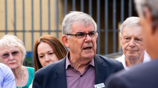 Brian Powyer during a campaign to save The Roxy Theatre in Parramatta. Picture: Jordan Shields