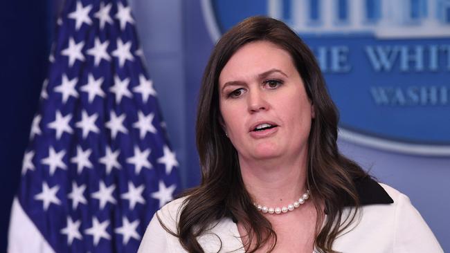 White House Deputy Press Secretary Sarah Huckabee Sanders has taken a more public role in recent weeks. Picture: AFP/Mandel Ngan