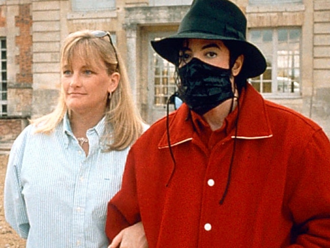 Michael Jackson with second wife Debbie Rowe in Paris in 1997. Picture:  Supplied