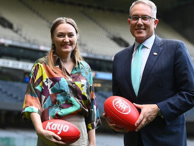 Foxtel group chair Siobhan McKenna and Foxtel Group CEO Patrick Delany