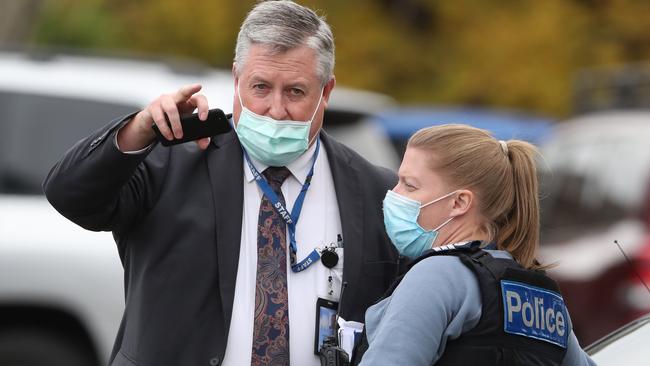 Armed crime squad Inspector Dean Thomas in Point Cook. Picture: David Crosling