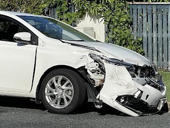 Emergency services crew at the scene of a two-vehicle crash on the corner of Goldsmith and Bridge streets, East Mackay, on Tuesday, January 3, 2022. Picture: Zoe Devenport